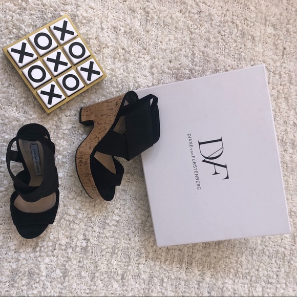 DVF Black Wedges US Size: 5 1/2 M - Picture 3 of 4